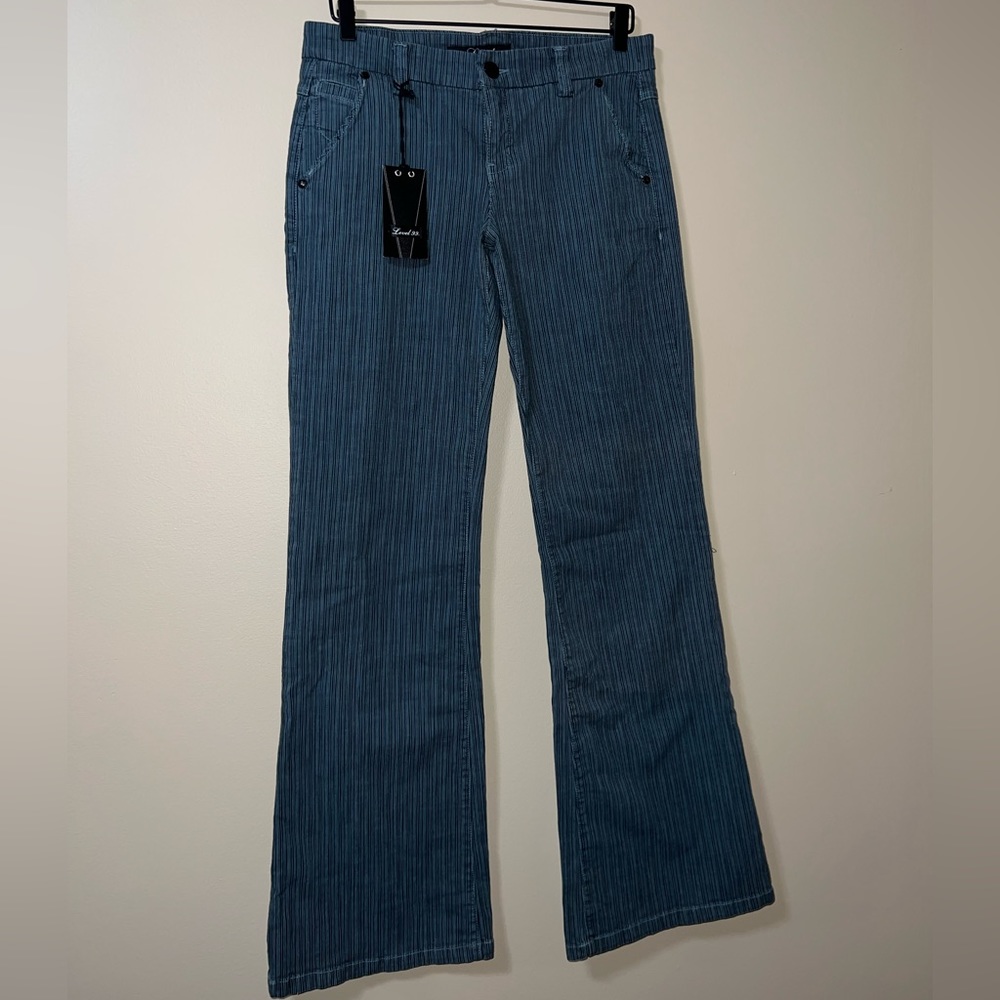 Level 99 Grey/Blue Striped Jeans